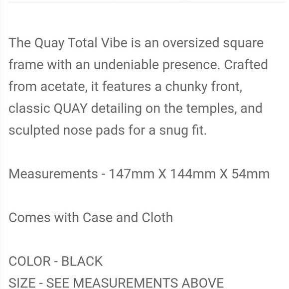 Quay Australia Total Vibe Oversized Sunglasses- Black Frame/Smoke Lens‎ main image 9